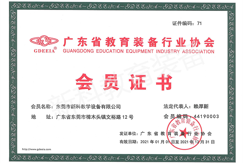 广东省行业协会会员证书